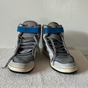 Adidas Leather Mid Athletic Shoes Men's 11.5 Blue Gray